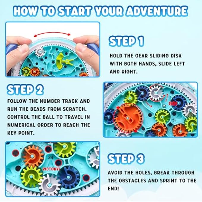 PUZZLES FOR KIDS 3-8, 3D MAZE PUZZLE FOR KIDS, BRAIN TEASERS GRAVITY BALL GAME MAZE BALL PUZZLE TOY GIFTS FOR KIDS TEENS ADULTS - Image 2